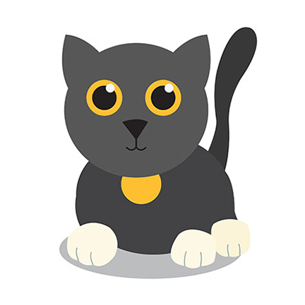An image of a cat from the E book A Beginners ABCs