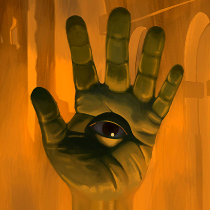 An image of a hand for the cover of Slaughterhouse-five